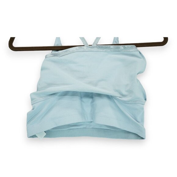 NWT Old Navy‎ Silver Shimmer Longline Sports Bra/Crop Tank Size Medium M - Picture 7 of 8